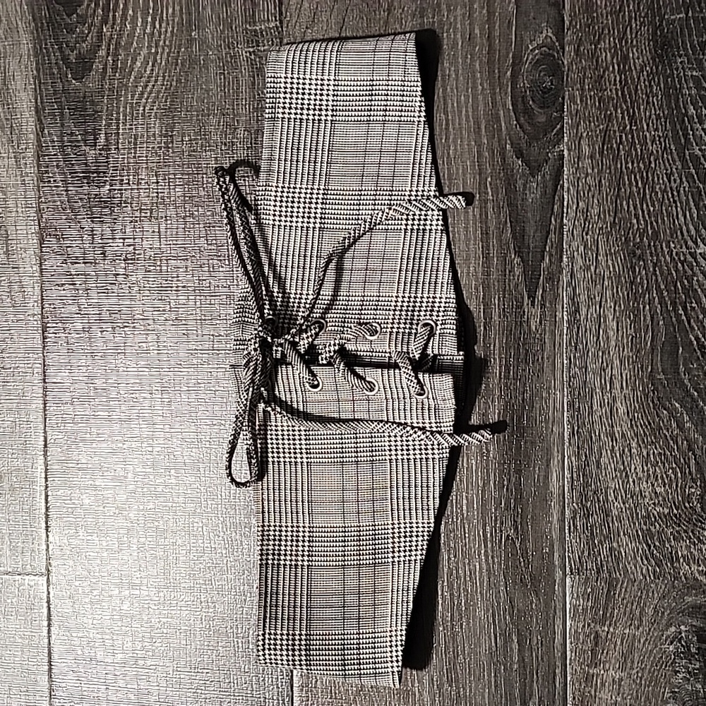 🦇 Plaid Lace-Up Corset Belt 🦇